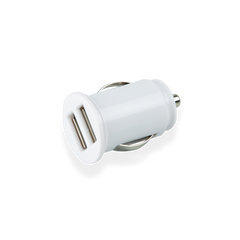 Car Charger Dual USB - White