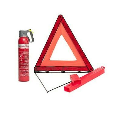 Car Essential Safety Kit Taxi Caravan Motorhome Breakdown Triangle & Extinguisher - Green Flag Shop