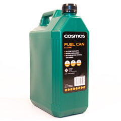 Cosmos 5L Large Plastic Fuel Can with Detachable Nozzle 5 Litre Jerry Can GREEN - Green Flag Shop