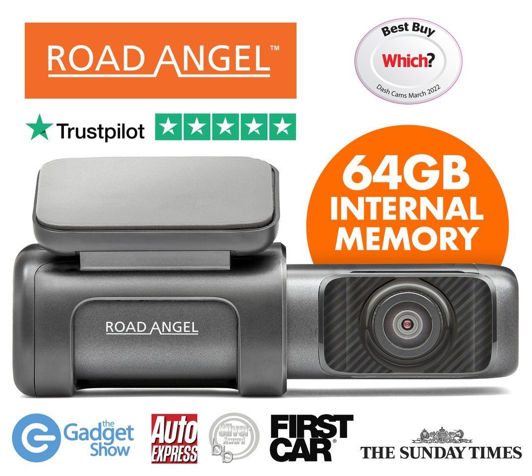 Road Angel Halo Ultra 4K Dash Cam - Which Best Buy! with Parking Mode & Internal 64GB SSD Memory - Green Flag Shop