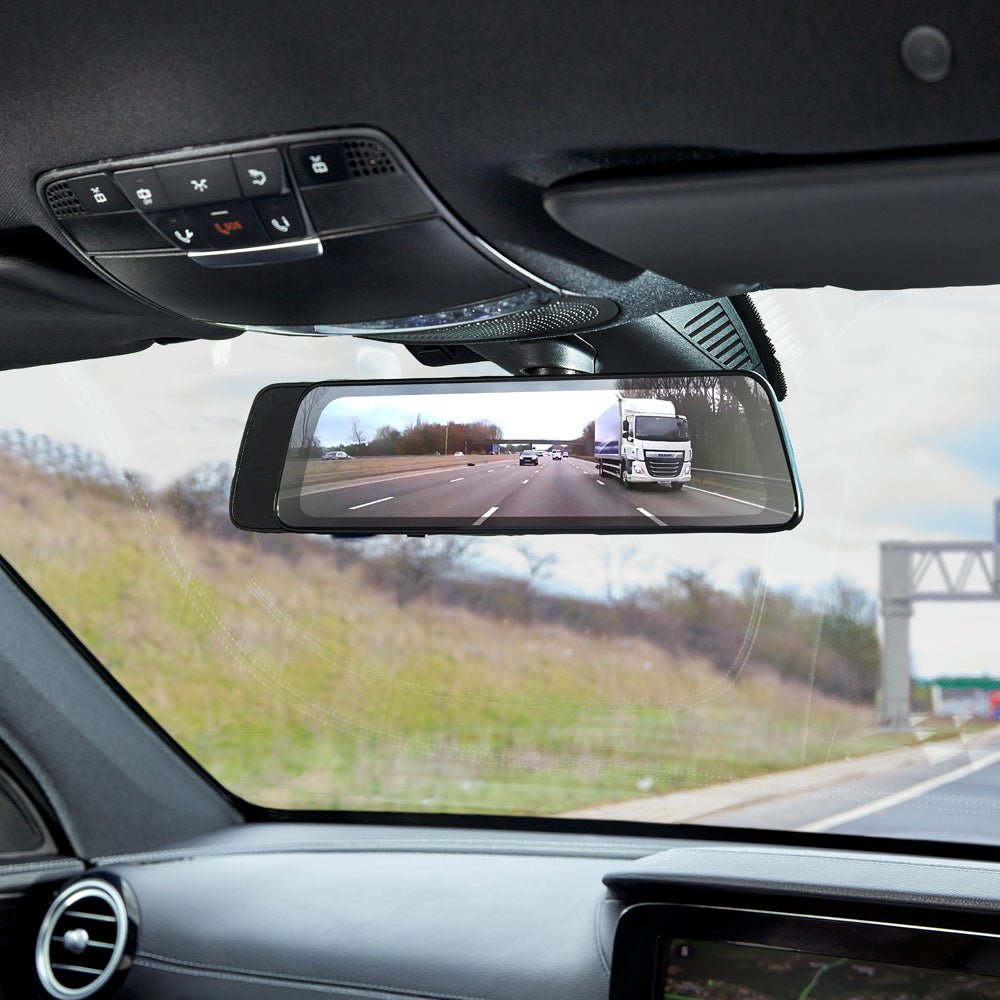 Road Angel Halo View Rear View Mirror and Dash Cam with 10" Touch Screen & Dual Parking Mode - Green Flag Shop