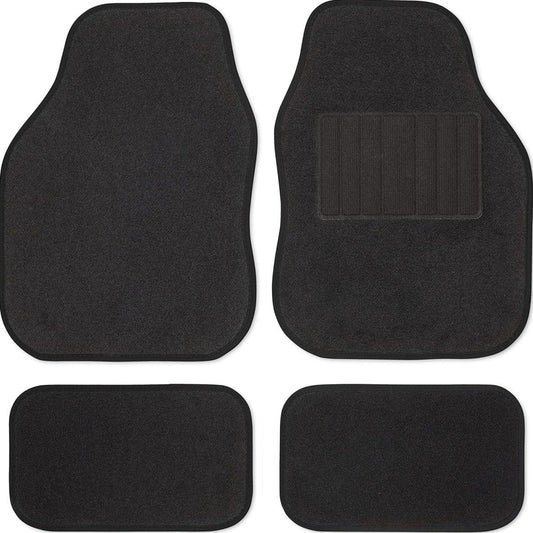 Universal Car Mats, Right Hand Drive, Welded Heel, Black Binding BLUE, RED, BLACK - Green Flag Shop